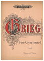 Peer Gynt - Suite I . Opus 46 . Edition Peters Nr. 2420