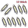 10x 12V SMD 5050 LED Soffitte Lampe Auto Standlicht Innenraum Beleuchtung Weiß