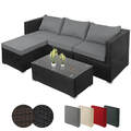 Poly Rattan Sitzgruppe Lounge Gartenmöbel Gartengarnitur Ecksofa Balkon Terrasse