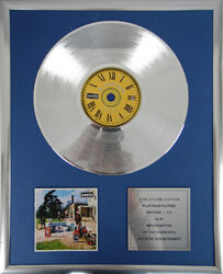 Oasis be here now framed CD + 12" vinyl records goldene/platin Schallplatte