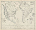 Physikalische Merkmale von Nord- und Südamerika. Gebirgsflüsse Abschnitte 1856 Karte