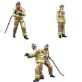 Feuerwehr Figuren Set 1:24 (7,7cm) unbemalt, 1/24 Diorama (4 Figuren)