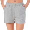 Sweatshorts Damen Kurze Hose Laufshorts Sporthose Trainingshose Baumwollmischung