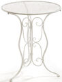 Tisch Beistelltisch Gartentisch rund aus Metall in weiß - 70 cm hoch - klappbar