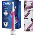 Oral-B PRO 1 750 Rosa  Elektrische Zahnbürste inkl. Case & 12 Aufsteckbürsten