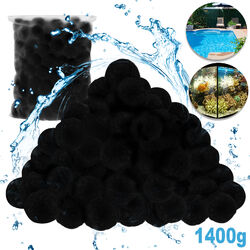 1400g Filter Balls Pool 50kg Recyclebar Steinbach Filterbälle Quarzsand Schwarz