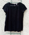 Damen Pullover T-Shirt "s.Oliver" Gr. 38 Schwarz mit Spitze getragen