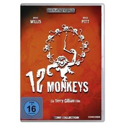 DVD Video 12 Monkeys Bruce Willis Brad Pit Terry Gilliam Science Fiction Drama 