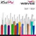 KnitPro Waves Häkelnadel mit Softgriff leuchtende Farben ergonomisch 19 Größen