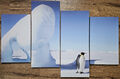 4-tlg. Leinwandbilder-Set Kaiserpinguin, Fotodruck ca. 1,20 m x 0,80 m