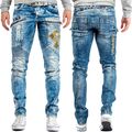 Cipo & Baxx Herren Jeans Straight Slim Regular Fit Cargo Freizeithose Denim Dope