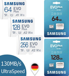 Samsung EVO Plus Micro SD mit Adapter Speicherkarte 32/64/128/256/512GB130 MB.s