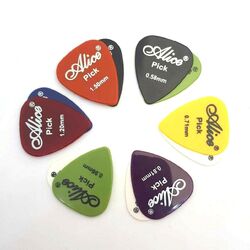 12x Plektren Plektrum Plektron Picks Alice - 6 verschiedene Stärken (0,58-1,5mm)