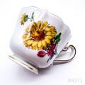 Meissen Kaffeetasse aus Porzellan mit Blumenmalerei & Goldrand | Floral