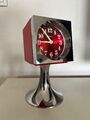 Wecker Uhr Europa Rot Space Age Chrome Vintage West Germany 70s AlarmClock Kult