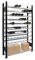 SCHULTE Regalwelt Wein-Stecksystem, 180x100x25 cm (HxBxT), schwarz-silber,