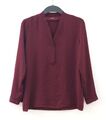 MARC CAIN Damen Bluse Größe N1 (34) Bordeaux Rot Langarm