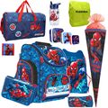 Spiderman Schulranzen Set 12-tlg Schultasche Jungen 1. Klasse Grundschule Ranzen