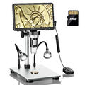 Elikliv DM9 1200X 1080P 12MP 7inch LCD Digitales Mikroskop Münzmikroskop Lupe