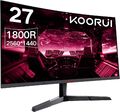 Koorui 27E6QC Gaming Monitor 27" QHD 2560x1440 HDMI DP AMD FreeSync 144Hz 1800R