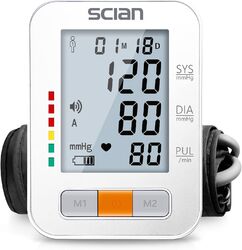SCIAN LCD Display Blutdruckmessgerät Oberarm Pulsmesser Pulsmessung Blutdruck👍Schneller Versand👍4 " Großes Display👍2x90 Speicher