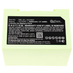 14,4V Akku Li-Ion für iRobot Roomba e6 e6198 e619820 i7 i7+ i7158 - 2600mAh