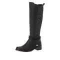 Rieker Damen Stiefel Schwarz Langschaftstiefel Stretch-Schaft Z7362-00