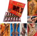 Golecha 100% Natur-Henna für Mehndi Tattoo-verschiedenen Größen 3x - 12x Kegel