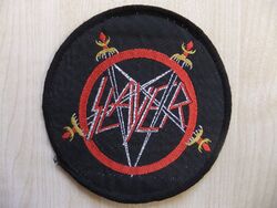 Slayer Logo Aufnäher Patch Metallica Anthrax Megadeth Toxic Holocaust 90´s