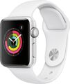 Apple Watch Serie 3 38 mm silber Aluminiumgehäuse weißes Sportband - (MTGG2LL/A)