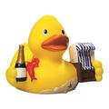 Sylt - CityDuck® - Quietscheente - Badeente - Strandkorb - Champagner - ca. 8 cm