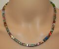 Halskette Schmuck-Edelstein Impression Jaspis multicolor mehrfarbig Hämatit 226c