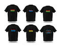 T-Shirt Sound Activated Electronic Light Up Rave Grafik Equalizer alle Größen