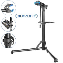 MONZANA® Fahrrad Montageständer Reparaturständer Fahrradständer E-Bike✅ höhenverstellbar ✅ bis 50 kg ✅ Werkzeugablage 