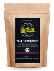 Wild Heidelbeer Pulver gefriergetrocknet Bio 300g (2x150g) Biotiva