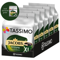 TASSIMO Kapseln Jacobs Krönung XL TDiscs 5x16 Getränke Kaffeekapseln + 16 gratis