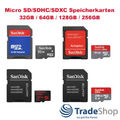 32GB/64GB/128GB/256GB Sandisk Ultra Micro SD/SDHC/SDXC Speicherkarte mit Adapter