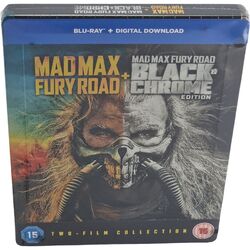 Mad Max: Fury Road Blu-Ray Steelbook Zavvi Exclusiv Schwarz Und Chrom Frei