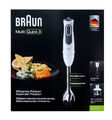 Braun Stabmixer MQ 3135 Sauce MultiQuick 3 Vario weiß Zerkleinerer Schneebesen