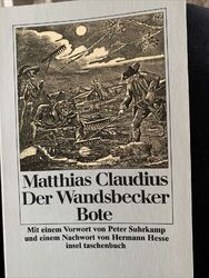Der Wandsbecker Bote von Matthias Claudius | Buch | Zustand gut