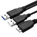 B38 USB 3.0 USB Festplattenkabel, USB A Stecker auf USB A & micro USB Stecker 