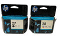 2er SET | original HP 27 Black + HP 28 Color | HP C8727AE + HP C8728AE | DJ 3420