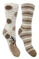 Bramble gemütliche Socken flauschig Lounge Slipper rutschfeste Bettsocken mit Griffen (2er-Pack)