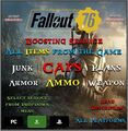  Fallout 76  Alle Fallout 76 Artikel Boost  Kappen, Junk, Flux, Plan, Munition  PC PS XBOX 