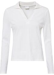 Neu Rippshirt mit Rollkragen Gr. 48/50 Weiß Damen-Shirt Bluse Tunika