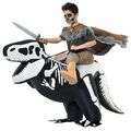 Aufblasbares Dinosaurier Kostüm für Kinder Jungen Skelett T Rex Reiter Halloween