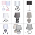 Nacht Tisch Lese Leuchte Lampe Metall Keramik Stoffschirm E14 diverse Modelle 