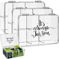 3x Teebox Teedose Teebeutelbox Box Aufbewahrungsbox für Tee Teebeutel Kunststoff