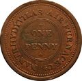 SWANSEA. NANTRHYDEY VILLAS LUFTOFEN CO. PENNY TOKEN 1813. W 1333