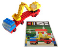 Lego LEGOLAND SET 649 LKW mit Bagger Low Loader Excavator + Bauanleitung 1972